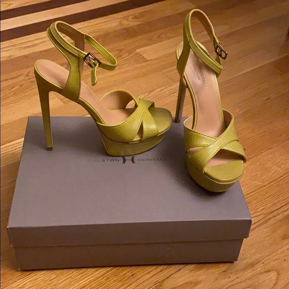 Halston Heritage Naomi platform stiletto heels.